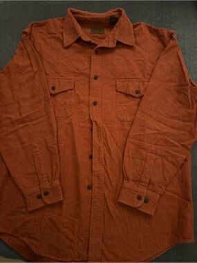 St. John’s Bay Men's Orange Button-Up Shirt